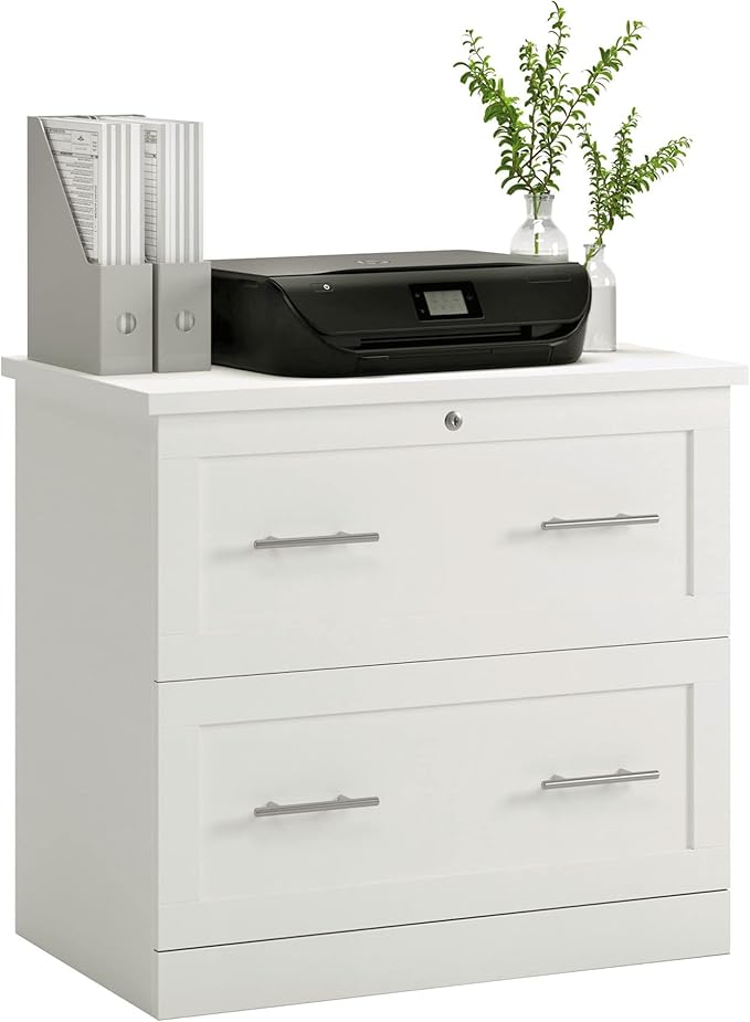 Realspace® 29-7/16"W x 18-1/2"D Lateral 2-Drawer File Cabinet, White