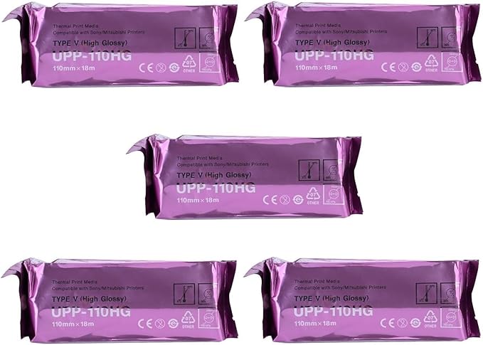 UPP-110HG High Gloss Ultrasound Paper Film Media 5 Rolls