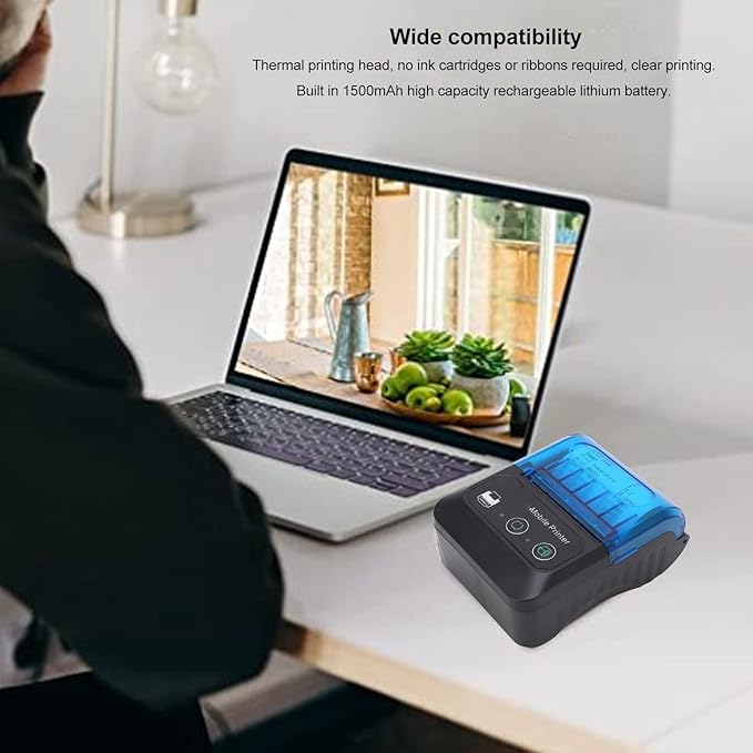Thermal Label Printer 2in 203DPI 80mm for Home & Office Use – Durable Design, High Precision Printing