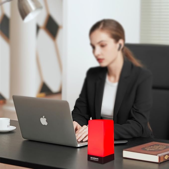 LED Busy Light Status Indicator Green Red Dimmable Lamp Brightness Adjustable Busylight for Office Desk, Remote Work