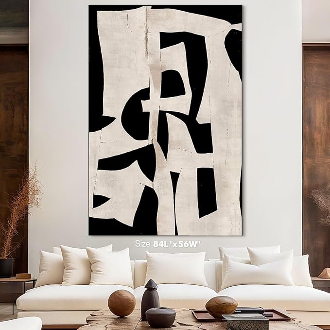 Black Wall Art Large Wall Decor Picture for Living Room Abstract Canvas Artwork for Walls Modern Office Room Decor Paintings for Wall Decorations