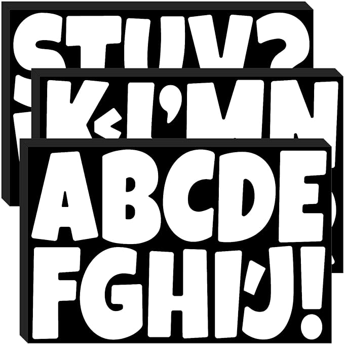 Bemeol Bulletin Board Letters 30 Sheets 3 Inch Stick on Letters Alphabet Cutout Letter for Bulletin Board Display School Classroom Home Decor(White)