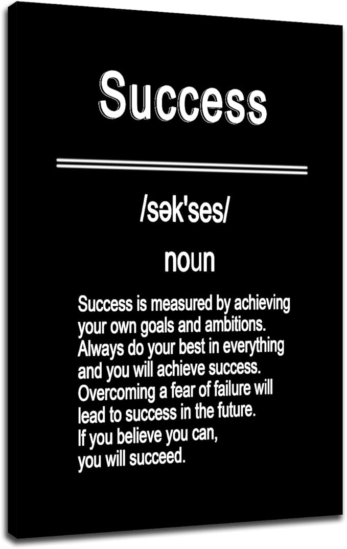 Motivational Wall Art Inspirational Entrepreneur Quotes Poster Print on Canvas Modern Positive Picture Painting Artwork for Teen Room Living Room Office Wall Decoration Ready to Hang [24''Wx36''H]