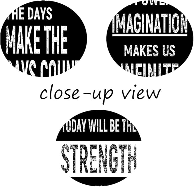 3 Piece Inspirational Wall Art Black Background Sayings Pictures, Quote Motivational Canvas Print for Home Wall Decor, Triptych Entrepreneur Poster Framed Artwork for Women Men Room Decor (72"Wx36" H)