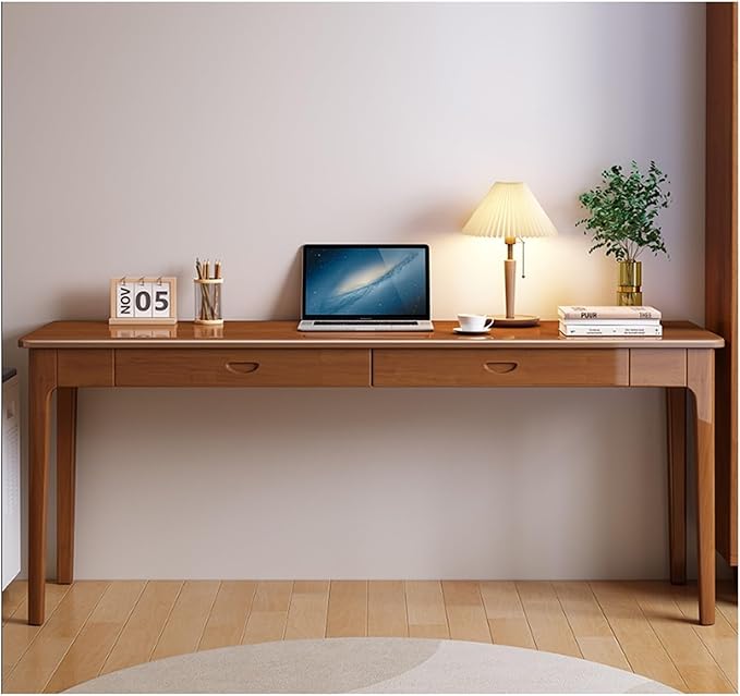 GLigeT Office Desk Wood Narrow Desk PC Table Home Office Desk PC Table Bedroom Study Table Small Household Writing Desk Study Writing PC Desk (Color : C, Size : 100 * 40 * 75cm)