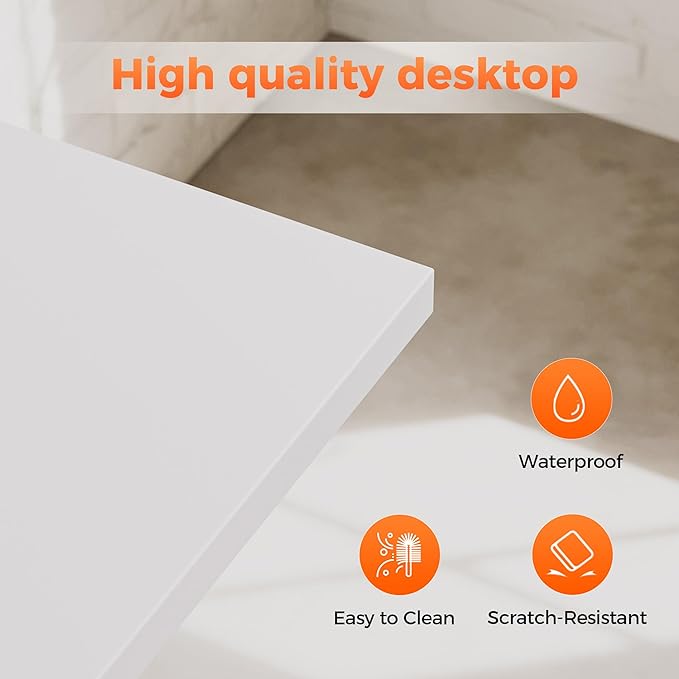 Mericonia 40 inch Computer Desk, Gaming Desk for Small Spaces, Modern Simple Style Table for Home Office, Study Student Writing Table