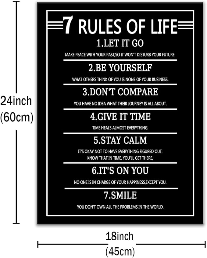 Motivational Canvas Wall Art Home Decor Inspirational Entrepreneur Quotes Poster Print Modern Positive Theme Painting Artwork for Teens Room Office Bedroom Wall Picture Ready to Hang [18''Wx24''H]