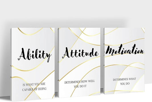 3 Piece Office Canvas Wall Art, Motivational Quotes Canvas Print Pictures Wall Decor for Office, Men Women Inspirational Framed Artwork Home Office Decor 24"x36" x 3 Pcs