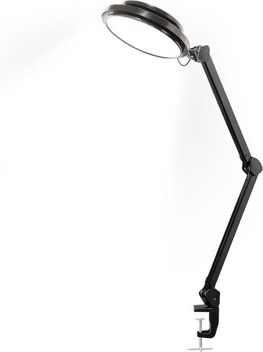 Neatfi LED Desk Lamp | 3,000 Lumens | 30W | 320 SMD LEDs | Dimmable | 3000K–6500K Color Temperature | Adjustable Desk Light for Home, Office, or Workbench (Black)