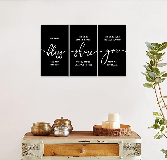 Office Wall Art - 3 Panel Motivational Canvas for Home Decor, Inspirational Quotes, Positive Entrepreneur Words Poster Frame for Company, 12"x18"x3Pcs