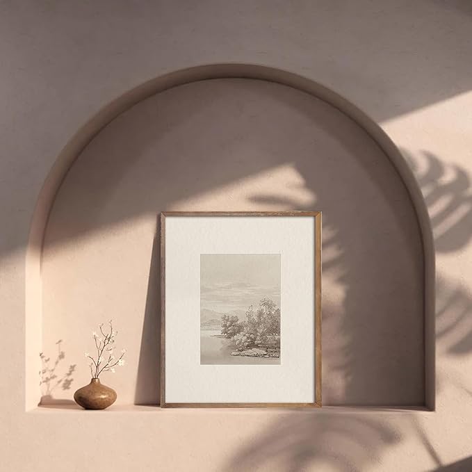 Kizbok Neutral Art Prints Decor Vintage Landscape Sketches Canvas Prints, Rustic Landscape Oil Painting Wall Art Pictures for Bedroom, Farmhouse Wall Decor for Bathroom Bedroom Gallery Home(8" x 10"-UNFRAMED)