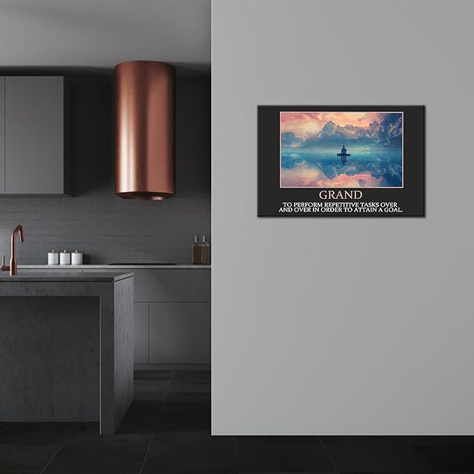 UZMKM - Office Wall Art, Motivational & Inspirational Quotes Canvas Wall Art for Home Office Wall Decor, Positive Quote Wall Decor, Company Words Poster Frame for Company Wall Decor 28x40 Inch
