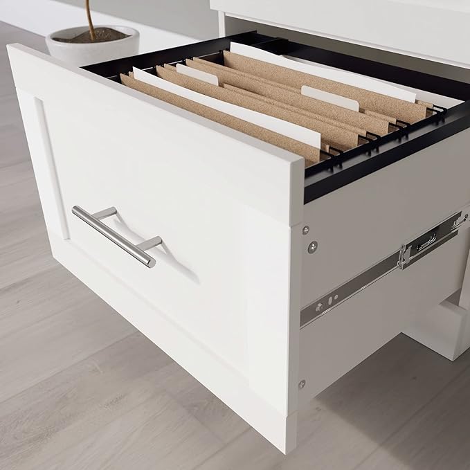 Realspace 17"D Vertical 2-Drawer File Cabinet, White
