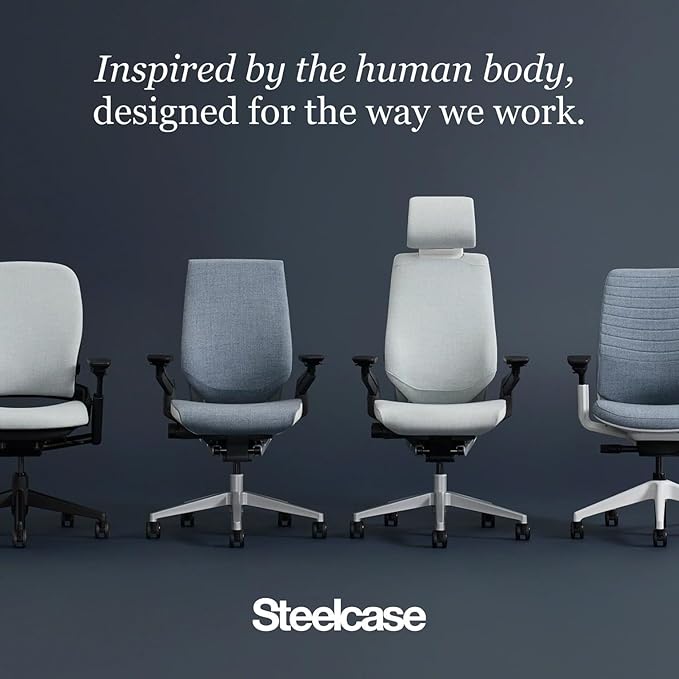 Steelcase Series 1 Office Chair - Ergonomic Work Chair with Wheels for Carpet - Helps Support Productivity - Weight-Activated Controls, Back & Arm Support - Easy Assembly - Scarlet