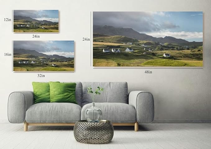 Isle Skye Canvas Wall Art Large Framed Prints Pictures Wall Decor Posters Painting Artwork for Living Room Bedroom Kitchen Bathroom 16x30