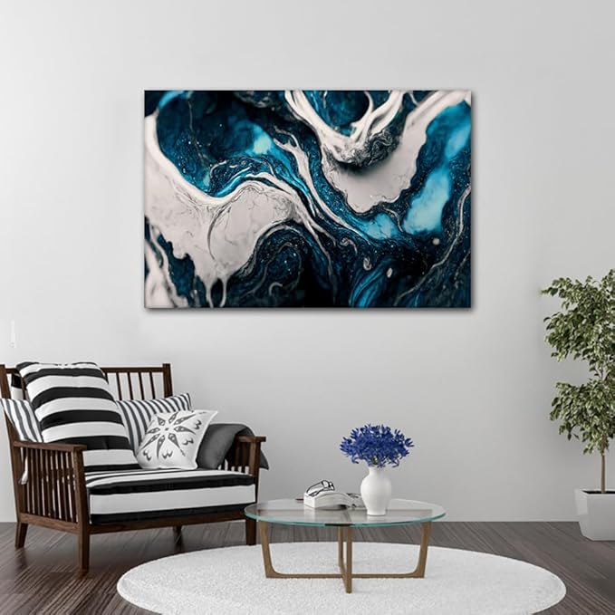 Wall Art for Home Decor Modern Spectacular Image Printing 1 Panel Abstract Art Poster Prints on Canvas for Lady Men Bedroom Living Room Wall Decoration Stretched and Framed Ready to Hang 36x24 in
