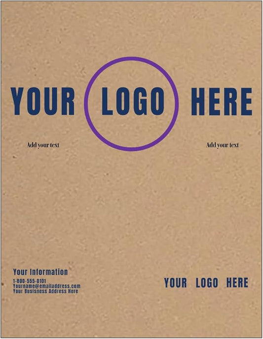 LUXPaper Custom Printed 8.5" x 11" Paper | Customizable Letterhead | Personalized Logo & Text | Letter Size | Grocery Bag Brown | 70lb. Text | 100 Qty