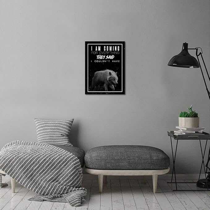 Novatique Inspirational Wall Art Motivational Canvas Wall Decor for Office Entrepreneur Quote Wall Paintings Picture Inspirational Picture Posers Prints Home Decor for Living Room Bedroom,12 x 16inch