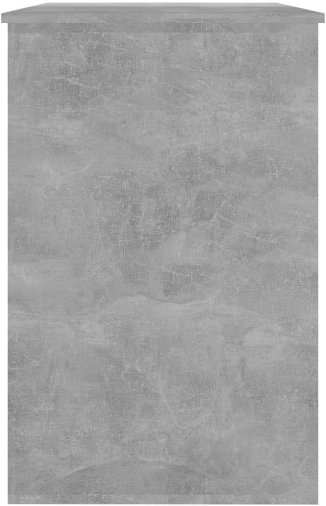 Modern Writing Computer Desk, Home Office Desk Writing Study Table PC Desk Workstation for Bedroom, Concrete Gray 39.4"x19.7"x29.9" Engineered Wood(J)