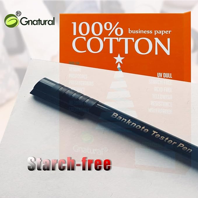 100% Cotton Premium Business Paper, 8.5x11 Inch Inkjet Laser Printing 36GSM Waterproof, 200 Sheets, White Color