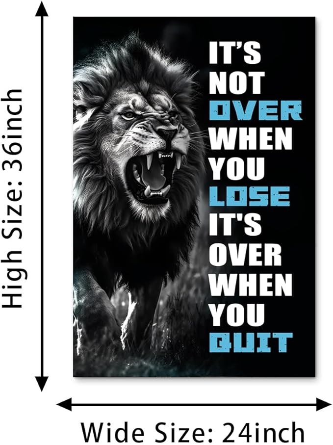 Novatique Inspirational Wall Decor for Office Motivational Wall Art Inspirational Positive Poster Canvas Print for Living Room Bedroom, 24 x 36inch