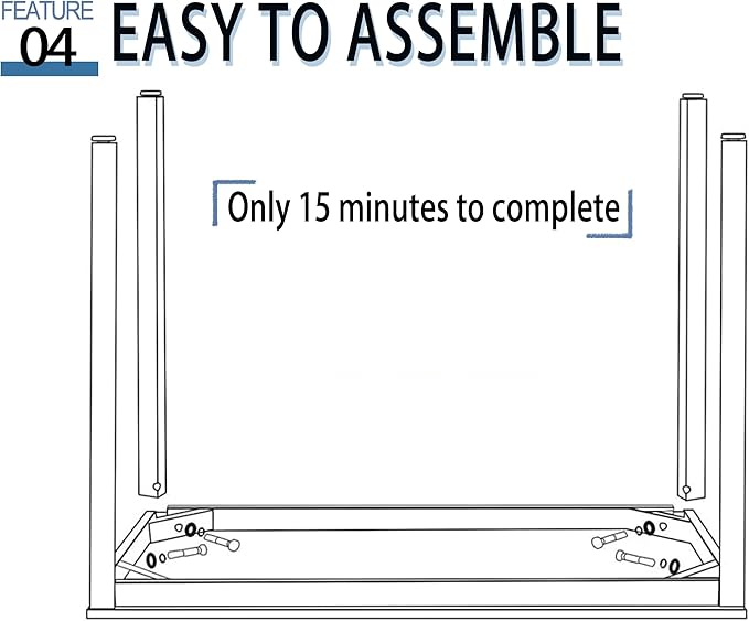 Modern Simple Style Computer Desk Standing Table 60 × 30 Inches Large Office Desk Computer Table Study Writing Desk Workstation for Home Office Black Metal Frame