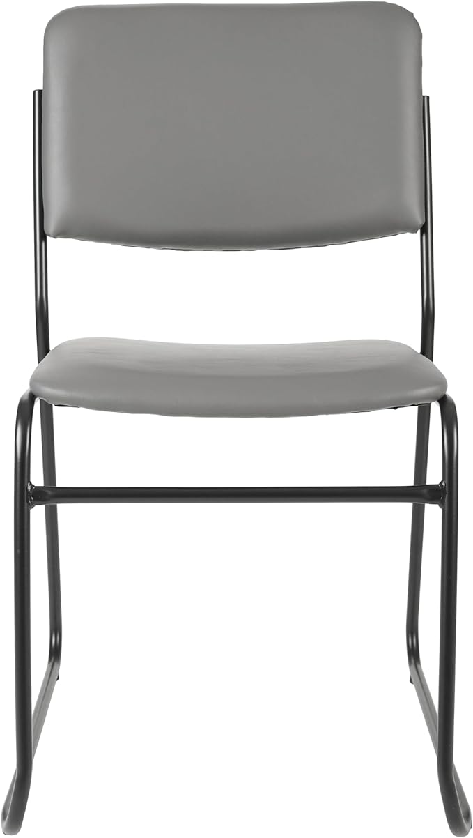 Flash Furniture Hercules Series High Density Vinyl Stacking Chairs for Waiting Rooms and Offices, Lobby Chairs with Padded Seat and Frame, Gray