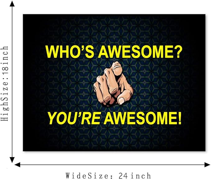 Yatsen Bridge Modern Motivational Who’s Awesome Wall Art Entrepreneur Inspirational Quotes Canvas Posters and Prints Inspiring Painting Artwork for Home and Office Decor - 18''H x 24''W