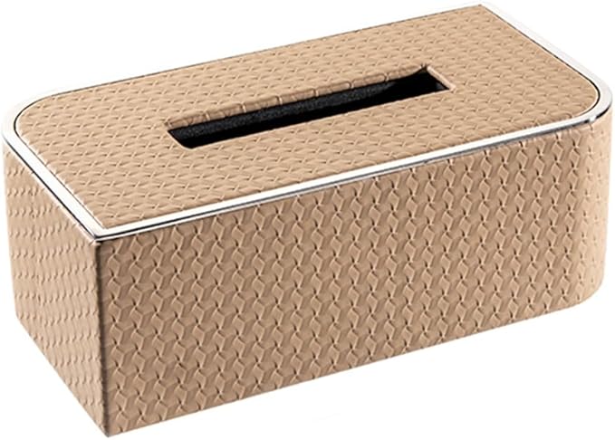 Stylish Tissue Box High-Grade Tissue Box Creativity Tissue Box and Bathroom Facial Napkin Box for Bedroom Vanity Offices Home Gift Decor Modern Tissue Box (Color : White, Size : Small) (Khaki Large)