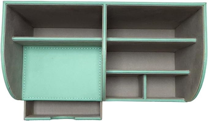 UnionBasic Desk Organizer - Multifunctional Leather Desktop Pen Holder Storage Box - Business Card/Pen/Pencil/Mobile Phone/Stationery Holder