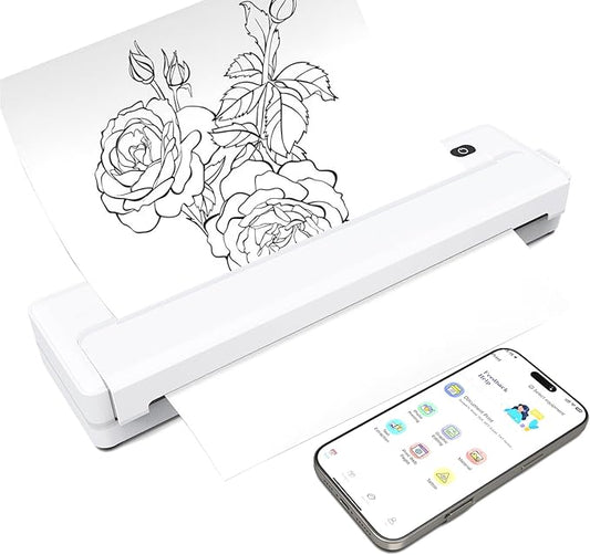 Fostex Wireless Portable Printer,Portable Wireless Printer 8.5" X 11" US Letter, Thermal Bluetooth Printer Support, Portable Wireless Printer for Android & Laptop,Office,Home,School
