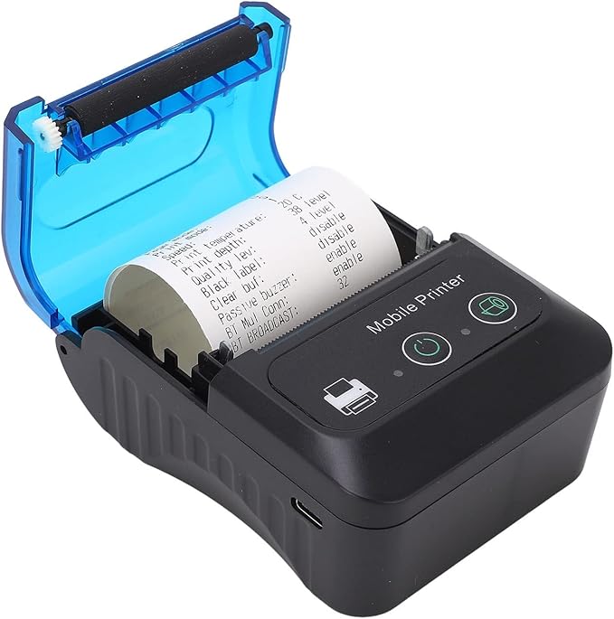 Portable Home Printer for Travel, 2 Inch Thermal Bluetooth Printer, Android OS Compatible, 203Dpi 80MM/S 58MM Width, for Home/Office/Business/Travel