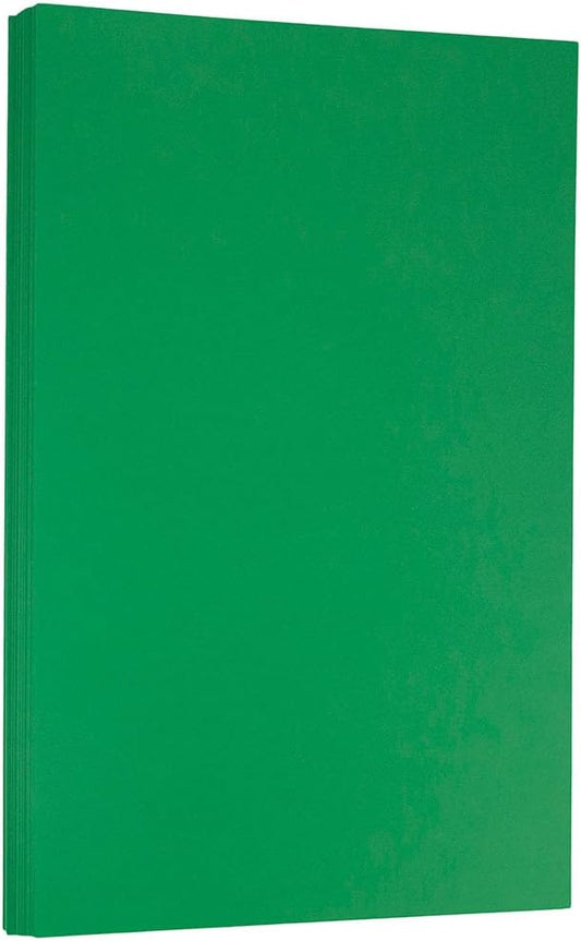 JAM PAPER Legal Colored 24lb Paper - 90 gsm - 8.5 x 14 - Green Recycled - 100 Sheets/Pack