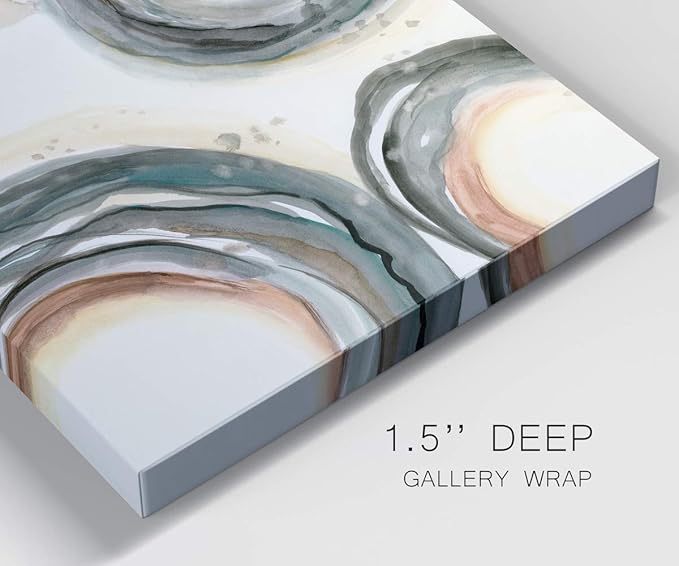 Landscape Wall Art Premium Gallery Wrapped Canvas Abstract Ocean Forest Modern Artwork Decoration for Living Room Kitchen Bathroom Office, Ready to Hang