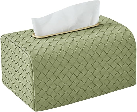 Stylish Tissue Box Facial Tissue Box Cover Plastic Disposable Tissue Holder and Modern Desktop Tissue Box for Home Office Restaurant Bar Modern Tissue Box (Color : Green, Size : B) (Green B)