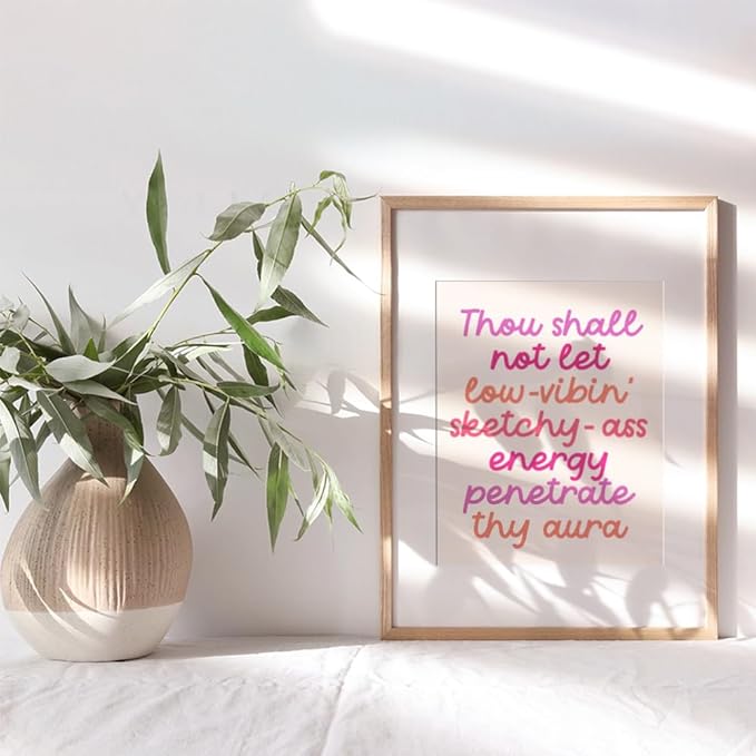 Motivation Quotes Wall Art - Home Office Wall Decor for Women - Positive Quotes Poster - Funny Sayings Wall Decor - Inspiration - Inspirational quote - Zen Wall Art - Funny Print