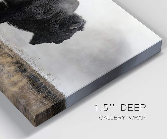 Landscape Wall Art Premium Gallery Wrapped Canvas Abstract Ocean Forest Modern Artwork Decoration for Living Room Kitchen Bathroom Office, Ready to Hang
