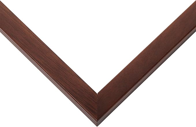 Diploma Frame With Photo Opening Rustic Walnut Navy Blue Over Gold Mat - Fits 8.5 x 11 Degree and Picture Made in the USA