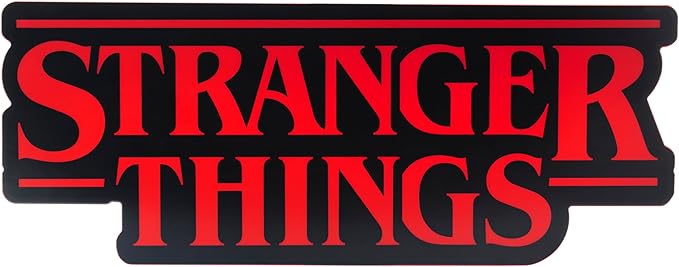 Paladone Stranger Things Shaped Logo Light, 30cm (11.8") Wide Wall or Desk Lamp with USB or Battery Power, Phase & Pulse Modes, Officially Licensed Netflix Merchandise