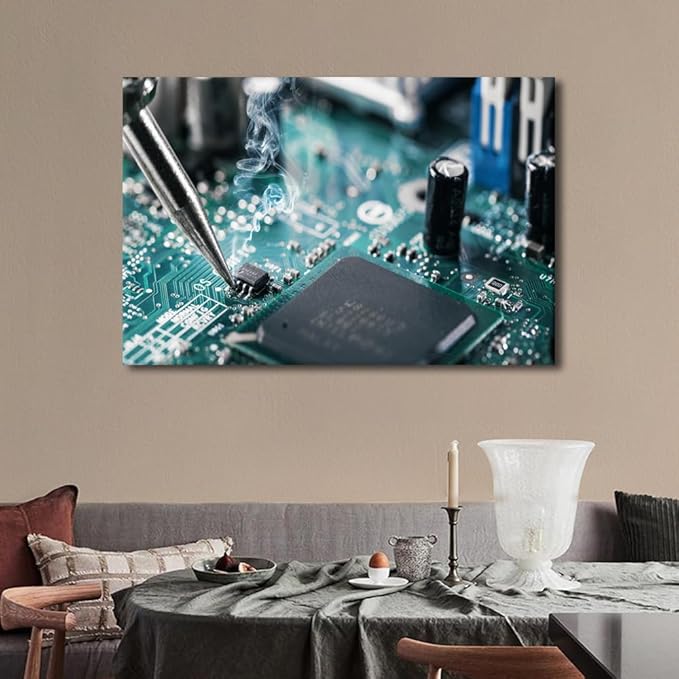 TUMOVO Cutting Machine Pictures for Living Room 1 Panel Large Wall Art Canvas Frame Posters and Prints Modern Wall Decor Canvas Art Home Decoration Canvas Art Artwork Wall Hanging, 24" x36"
