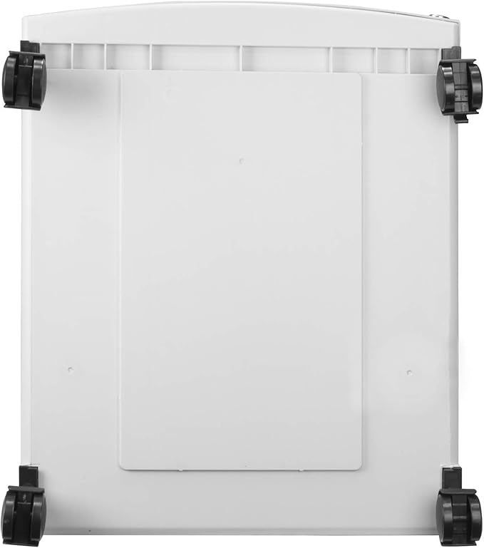 Storex Plastic Two-Drawer File Cabinet – Locking Document Organizer with Casters for Home and Office, Gray, 1-Pack (61311C01C)