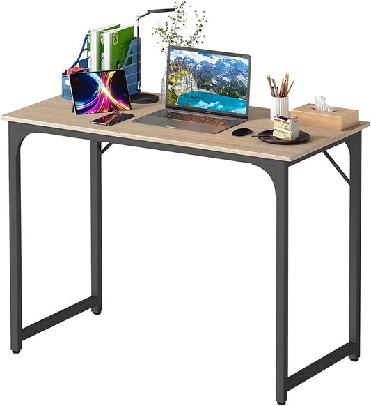BestOffice Computer Desk,Home Office Desk, Modern Simple Style for Home Office Study Writing (Nature, 39 Inch)