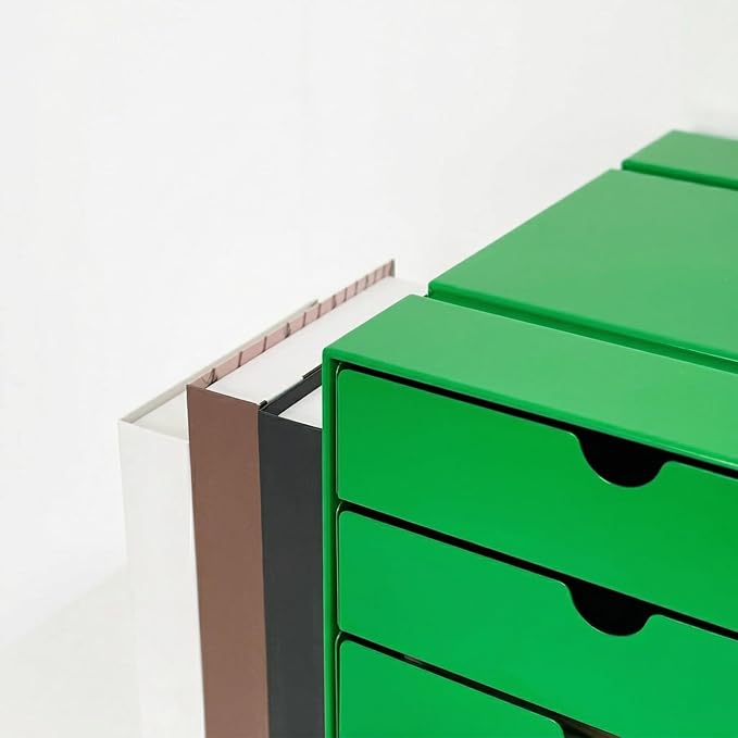 Modern Steel 5-Drawer File Cabinet For Desk, Document Storage Box, Office Desktop Filing Organizer, Drawer Organizer, desk caddy (Green)