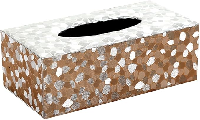 Stylish Tissue Box Luxury Tissue Box Modern Tissue Box Cover and Living Room Decoration for Bathroom Kitchen Office Room Home Decor Gift Modern Tissue Box (Color : Blue, Size : Small) (Silver Small)