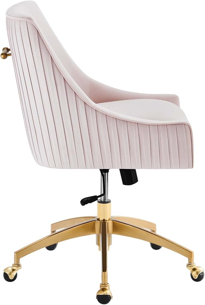 Modway EEI-5080-PNK Discern Performance Velvet Office Chair, Pink