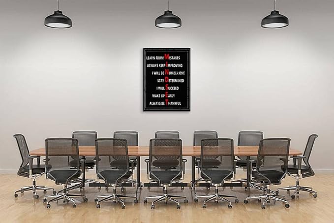 Inspirational Canvas Wall Art Mindset Inspiring Poster Motivational Entrepreneur Quotes Proverbs Picture Print Painting Artwork Office Home Wall Decor Living Room Frame Ready to Hang[30″W X 40″H]