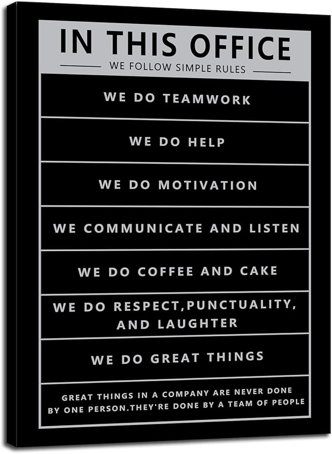 WYJZDZQ8 Inspirational Wall Art For Office Canvas Prints Motivational Quotes Poster Artwork In This Office Modern Home Wall Decor Living Room Office Stretched Framed Ready to Hang[30″W X 40″H]