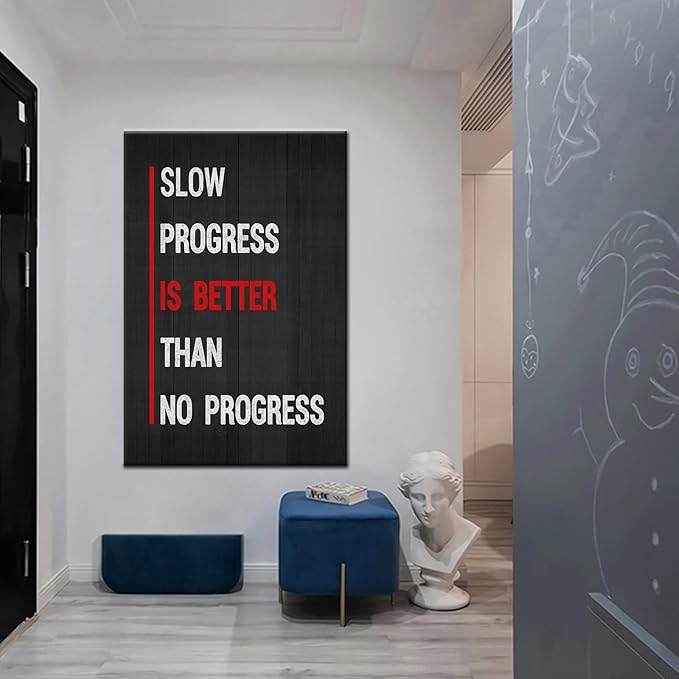Office Pictures Wall Decor Inspirational Canvas Poster Motivational Entrepreneur Quote Painting Print Inspiring Home Artwork for Human Resources Office Decor Stretched and Framed [24''Wx36''H]