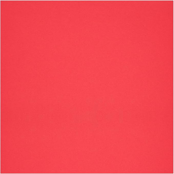PA Paper Accents Smooth Cardstock 12" x 12" Red, 65lb colored cardstock paper for card making, scrapbooking, printing, quilling and crafts, 25 piece pack