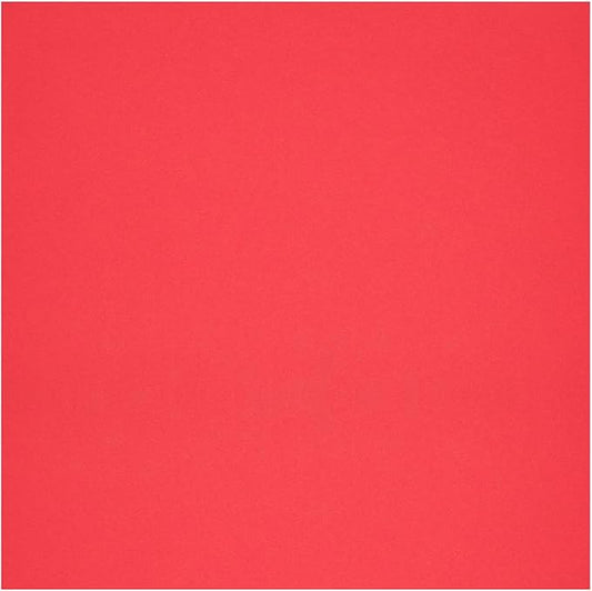 PA Paper Accents Smooth Cardstock 12" x 12" Red, 65lb colored cardstock paper for card making, scrapbooking, printing, quilling and crafts, 25 piece pack